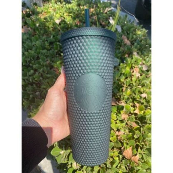 NEW Starbucks Studded Matte Forest Green 24oz Tumbler Cup - Picture 9 of 9